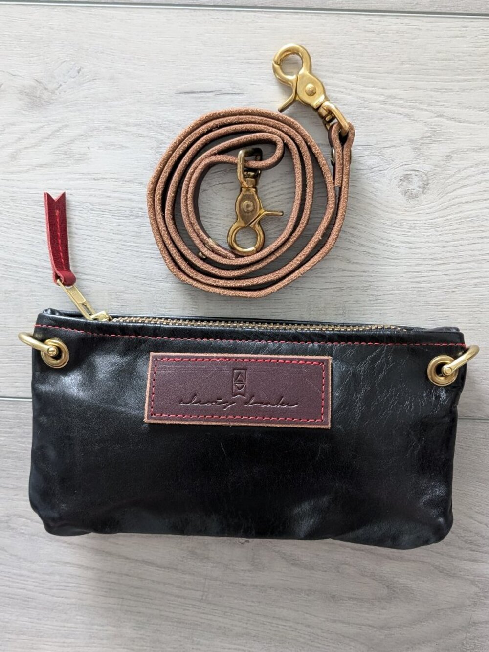 Alexis Drake Custom Carry More Full Grain Leather Crossbody Black USA
